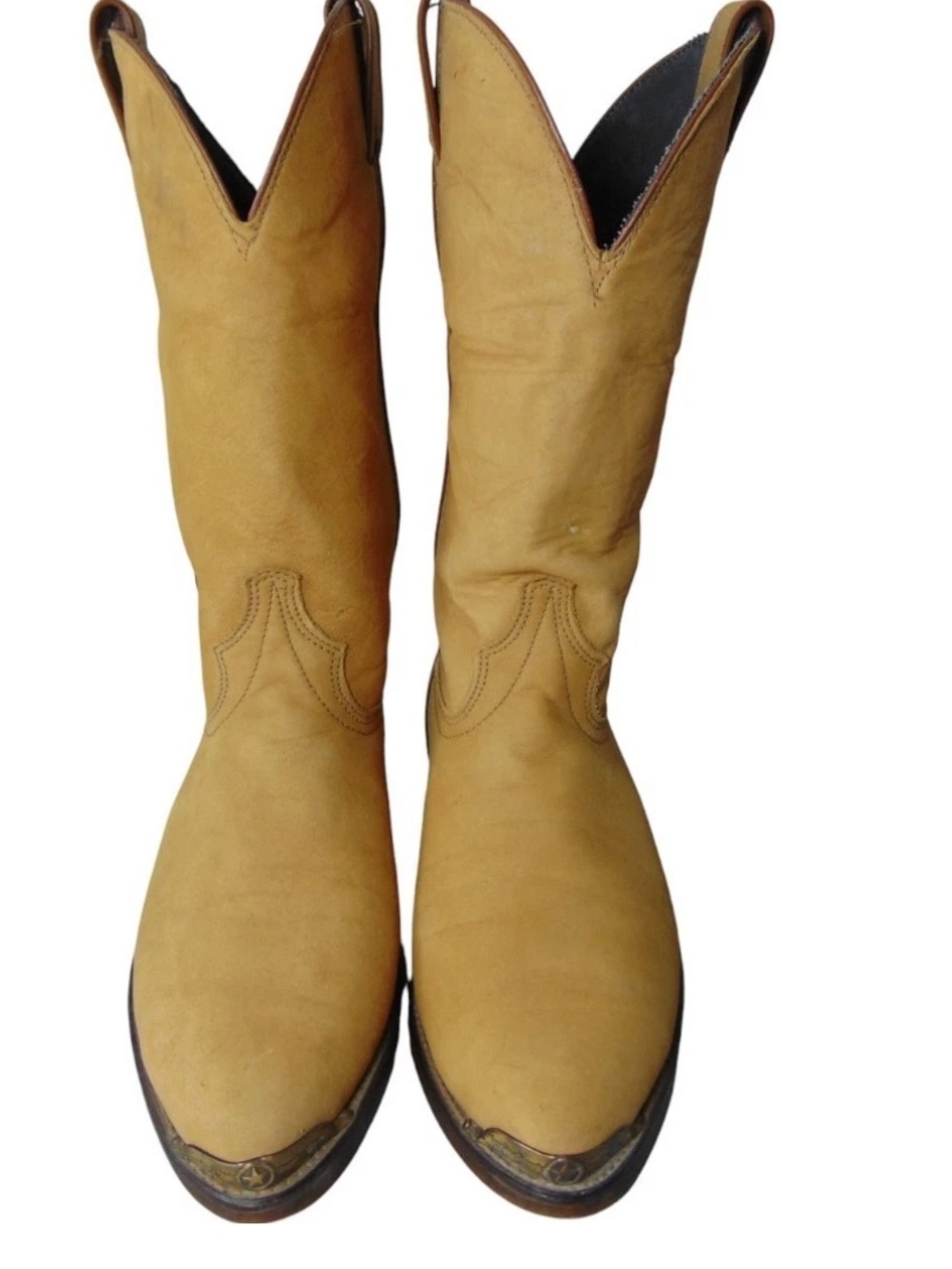 Vintage Tan Leather Cowboy Boots Women’s 7.5 Western Urban Cowboy Boho